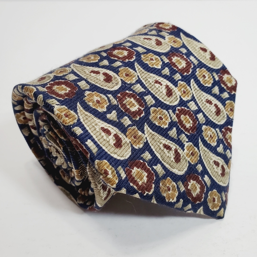 Brooks Brothers Blue and Gold Paisley Tie